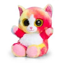 Keel Toys - Анимотсу, Плюшена играчка, Цветно коте,15 см