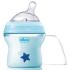 Пластмасово шише за хранене Chicco Natural Feeling 150 мл. със силиконов биберон 1 капка 0 м+ синьо
