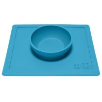 Ezpz подложка за хранене Happy Bowl в син цвят