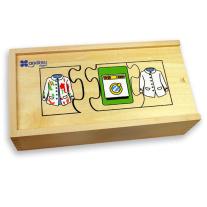 Дървен Пъзел в дървена кутия Andreu toys 