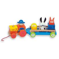 Дървена играчка Трактор с животни Andreu toys 
