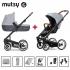 Mutsy Пакет MUTSY Шаси I2 Black + Кош За Новородено I2 Pure Cloud + Седалка I2 Pure Cloud + Аксесоари I2