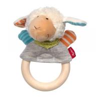 Sigikid - Дървена бебешка дрънкалка - Ринг с овчица