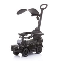 Лицензирана музикална кола за яздене Mercedes черна Chipolino