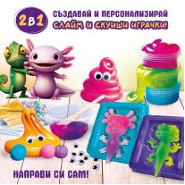 Творчески комплект, Lisciani, Slumi Science, Направи си сам, Скуиш и слайм 2 в 1