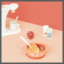 Babymoov Комплект силиконова купичка с вакуум и лъжичка TAST'ISY теракота