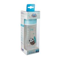 Шише антиколик с широко гърло Canpol Exotic Animals blue 300 мл