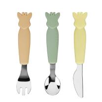 Комплект лъжица вилица нож Sophie-la-giraffe Цвят Земя