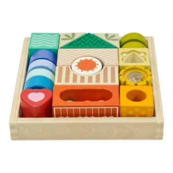 Classic World Дървени цветни блокчета за сензитивност