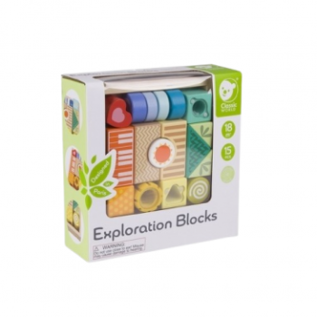 Classic World Дървени цветни блокчета за сензитивност