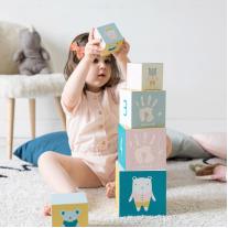 Активни кубчета за кула с отпечатъци с боички BABY ART 