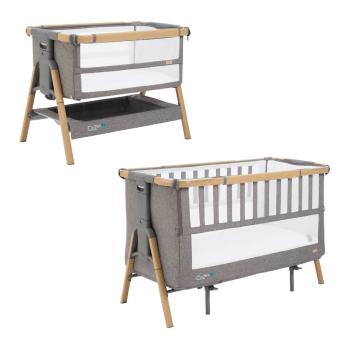 Tutti Bambini Cozee XL Junior Bed & Sofa Oak & Charcoal, легло близо до мен, трансфсформиращо се в стандартно легло и диван