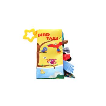 KIKKA BOO Образователна текстилна книжка с чесалка Bird tails