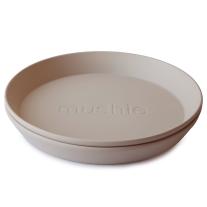 Mushie Кръгли чинии за хранене, 2 броя цвят Vanilla