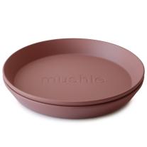Mushie Кръгли чинии за хранене, 2 броя цвят Woodchuck