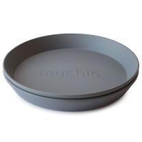 Mushie Кръгли чинии за хранене, 2 броя цвят Smoke