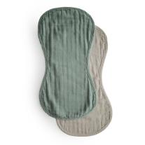 Mushie кърпа за оригване от 100% органичен памук Roman Green/Fog