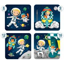 Eurekakids Прогресивен пъзел 6-9-12-16 части – Космос