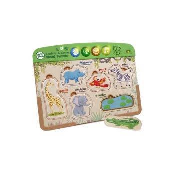Leapfrog Интерактивен дървен пъзел с животни