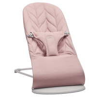Бебешки шезлонг BabyBjörn Bliss Cotton Dusty pink (Light grey frame-Petal quilt)