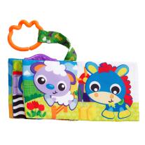 Шумоляща текстилна книжка-гризалка Ден във фермата Playgro 