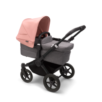 Бебешка количка Bugaboo Donkey5 Mono седалка Grey Melange шаси Black сеник Morning Pink