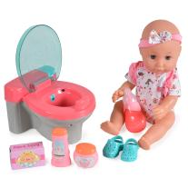 MoniToys кукла бебе 36cm пишкаща с тоалетна 9261
