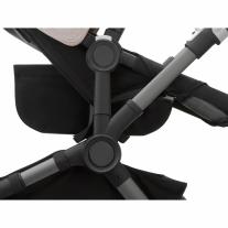 Количка за близнаци Bugaboo Donkey5 Twin седалка Grey Melange шаси Black сеник Midnight Black