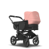 Бебешка количка Bugaboo Donkey5 Mono седалка Midnight Black шаси Black сеник Morning Pink