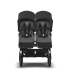 Количка за близнаци Bugaboo Donkey5 Twin седалка Grey Melange шаси Black сеник Midnight Black