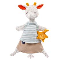 babyFEHN - Светеща кърпа за гушкане и куклен театър жирафче Good Night