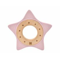 KIKKA BOO Чесалка дърво-силикон Star Pink