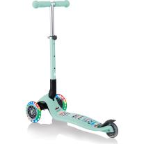 Сгъваема тротинетка със светещи колела Globber Junior Fantasy Lights Ментово зелена