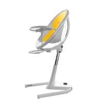 Mima Висок стол за хранене с бяла рамка Moon – Yellow