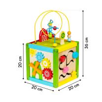 Дървен сортиращ образователен куб - Ферма