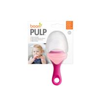 BOON Pulp силиконова дъвкалка с отвори за хранене Pink B11415