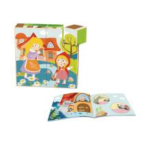 Tooky Toy ДЪРВЕНИ КУБЧЕТА ПЪЗЕЛ RED RIDING HOOD TF456