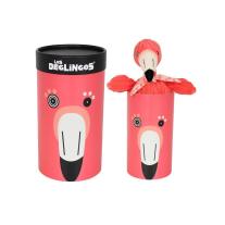 Les Deglingos Кадифено Фламинго в кутия "FLAMINGOS"
