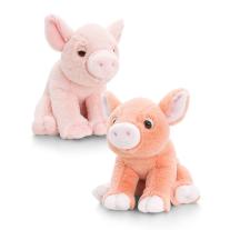 Keel Toys, Плюшена играчка, Прасенце със звук, 16 см оранжево