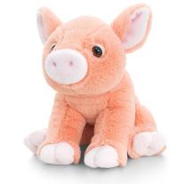 Keel Toys, Плюшена играчка, Прасенце със звук, 16 см оранжево