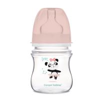 CANPOL Шише с широко гърло 120 мл. АНТИКОЛИК TOYS РОЗОВ 