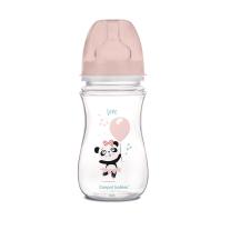 CANPOL Шише с широко гърло 240 мл. АНТИКОЛИК TOYS РОЗОВ 