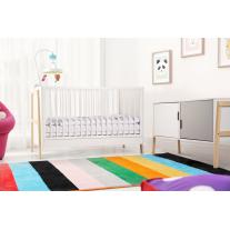 Klups дървено легло HUGO - бяло с натурално дърво