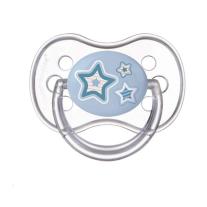 Canpol Силиконова залъгалка със симетрична форма, Newborn Baby 0-6м синя