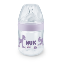 NUK NATURE SENSE Temperature Control шише РР 150мл. силиконов биберон р-р S, лилаво