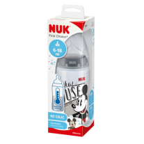 NUK First Choice РР шише Temperature control 300мл силикон 6-18. MICKEY MOUSE + box