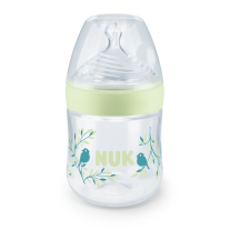 NUK NATURE SENSE Temperature Control шише РР 150мл. силиконов биберон р-р S, зелено