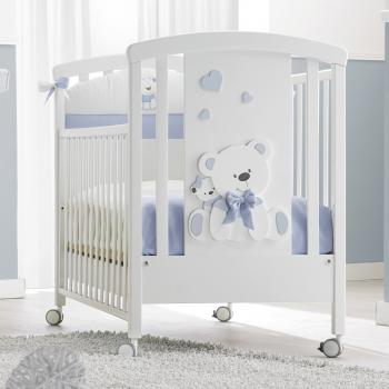 Erbesi дървено легло Tato Lettino Bianco Azzurro