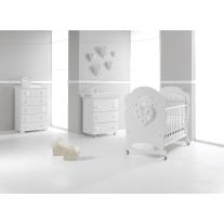 Erbesi дървено легло Elite Bianco