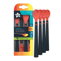 Tommee Tippee ЛЪЖИЦИ С МЕК ВРЪХ 4м+ (4 бр./оп.), антибактериално покритие BACSHIELD 